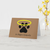 Tod des Hundes Sympathy Card Hundeschlitten mit Ha Karte (Gelbe Blume)