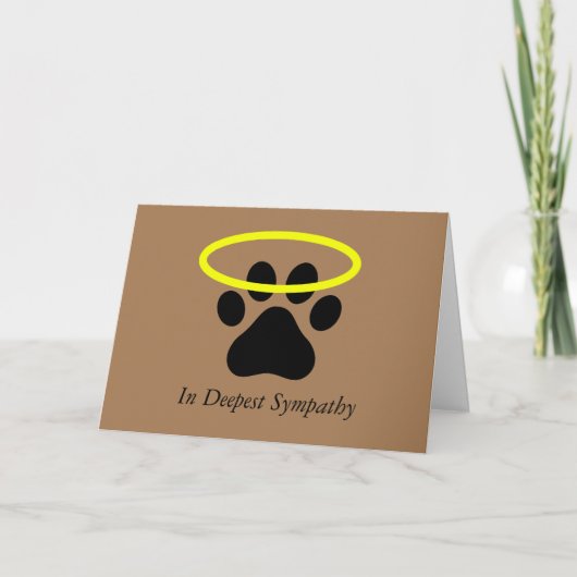 Tod des Hundes Sympathy Card Hundeschlitten mit Ha Karte (Vorderseite)