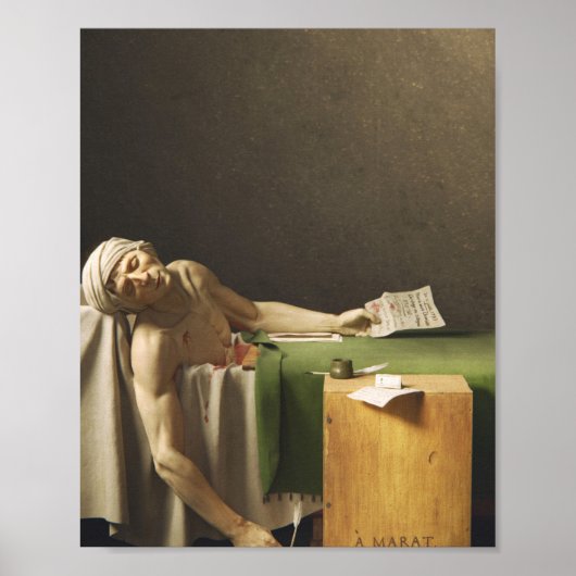 Tod des Marat von Jacques Louis David Poster (Vorne)