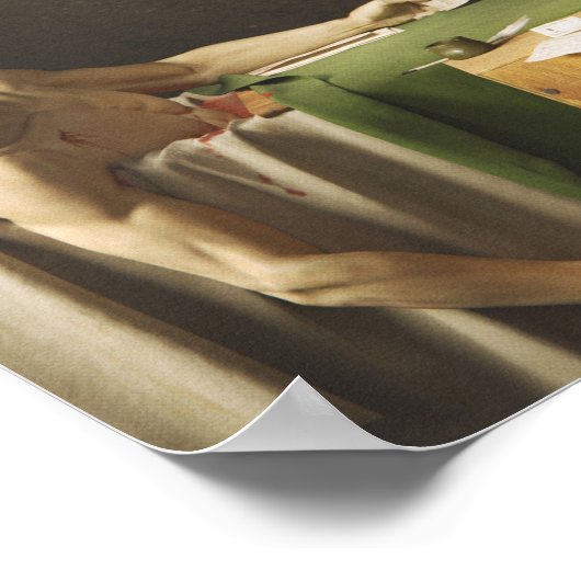 Tod des Marats durch Jacques Louis David Poster (Ecke)