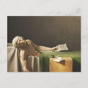 Tod des Marats durch Jacques Louis David Postkarte