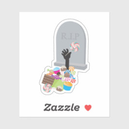 Tod durch Candy Halloween Design Aufkleber