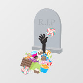 Tod durch Candy Halloween Design Fensteraufkleber (Blatt)
