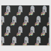 Tod durch Candy Halloween Design Geschenkpapier (Flach)