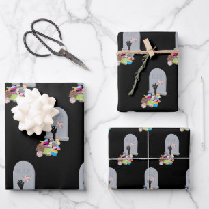 Tod durch Candy Halloween Design Geschenkpapier Set