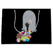 Tod durch Candy Halloween Design Große Geschenktüte (Vorderseite)