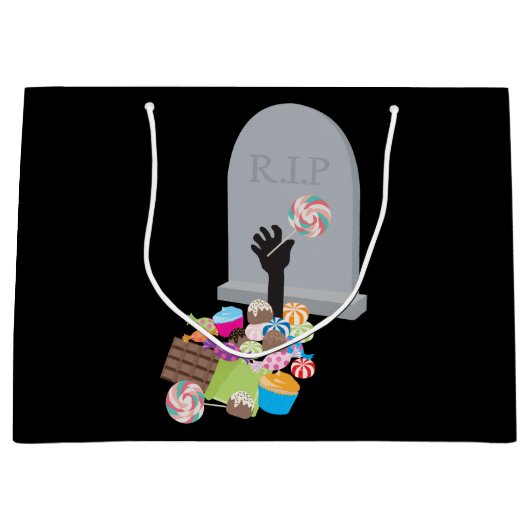 Tod durch Candy Halloween Design Große Geschenktüte (Vorderseite)