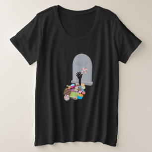 Tod durch Candy Halloween Design Große Größe T-Shirt