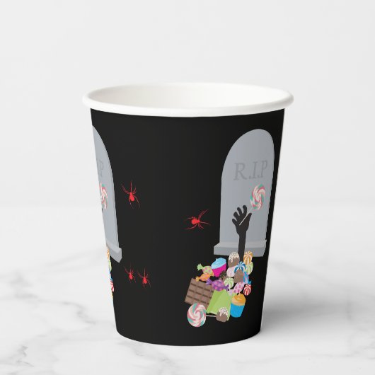 Tod durch Candy Halloween-Party Pappbecher (Rückseite)