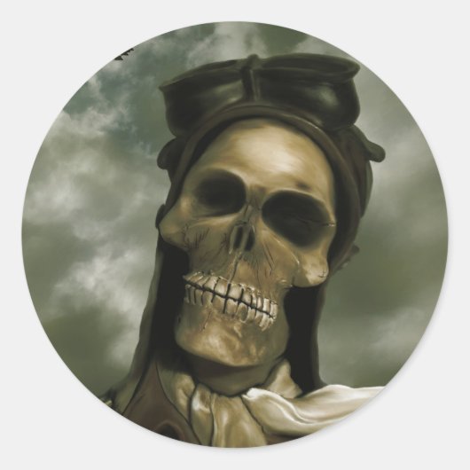 Tod durch den Himmelsaufkleber Runder Aufkleber (Vorderseite)