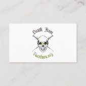 Tod durch herkömmliche Visitenkarte (Rückseite)