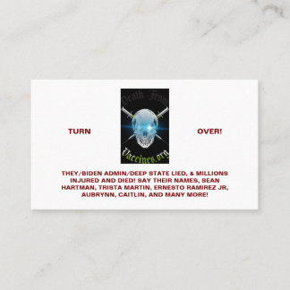 Tod durch herkömmliche Visitenkarte