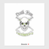 Tod durch Impfstoffe mit individueller SchneidViny Aufkleber (Blatt)