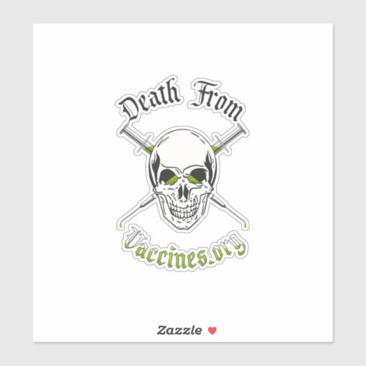Tod durch Impfstoffe mit individueller SchneidViny Aufkleber (Blatt)