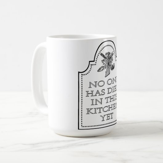 Tod durch Kochen Kaffeetasse (Vorderseite Links)