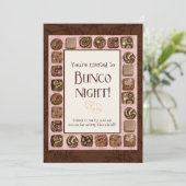 Tod durch Schokolade Bunco Party Einladung (Stehend Vorderseite)