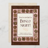 Tod durch Schokolade Bunco Party Einladung (Vorne/Hinten)