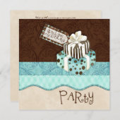 Tod durch Schokoladen-Geburtstags-Party Einladung (Vorne/Hinten)