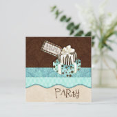 Tod durch Schokoladen-Geburtstags-Party Einladung (Stehend Vorderseite)