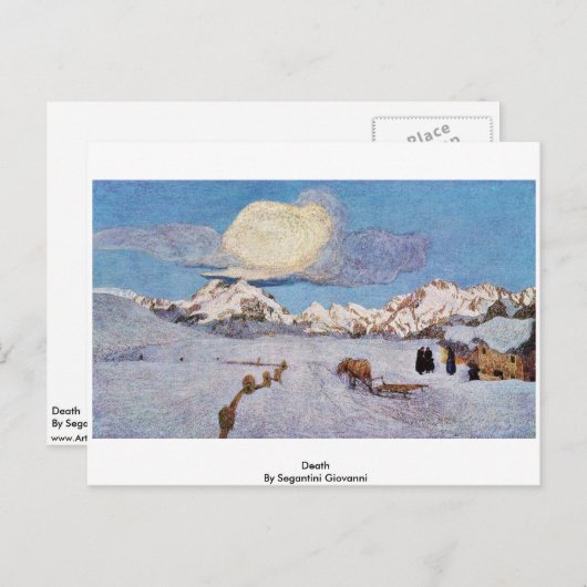 Tod durch Segantini Giovanni Postkarte (Vorne/Hinten)