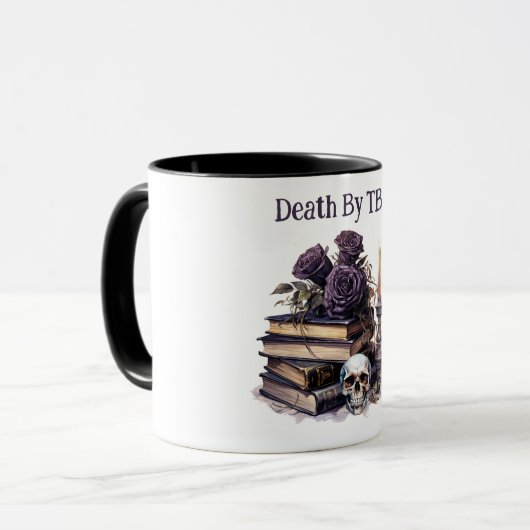 Tod durch TBR, Buch Lover Tasse (Vorderseite Links)
