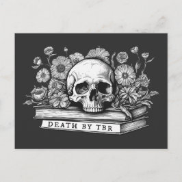 Tod durch Tbr Schädel und Bücher Postkarte