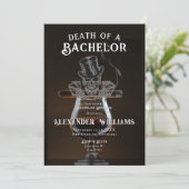 Tod einer Bachelor Skull Poker Bachelor Party Einladung (Stehend Vorderseite)