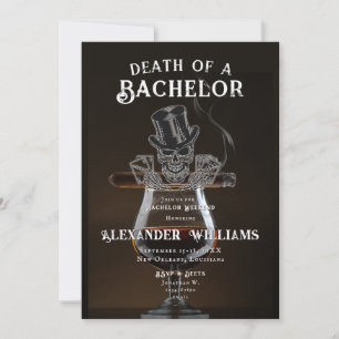Tod einer Bachelor Skull Poker Bachelor Party Einladung