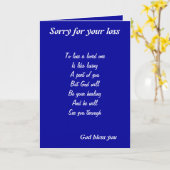 Tod eines Angehörigen Karte (Gelbe Blume)