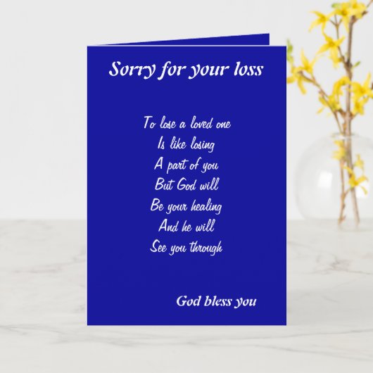 Tod eines Angehörigen Karte (Gelbe Blume)