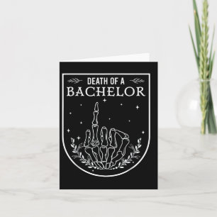 Tod eines Bachelor Spooky Jahreszeit Hochzeit Brid Karte