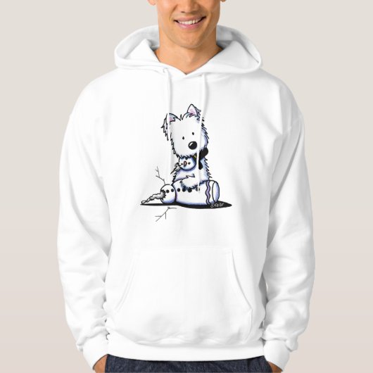 Tod eines Schneemanns Westie Hoodie (Vorderseite)