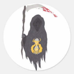 Tod ewial runder aufkleber