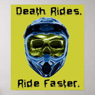 Tod fährt Dirt Bike Motocross Poster