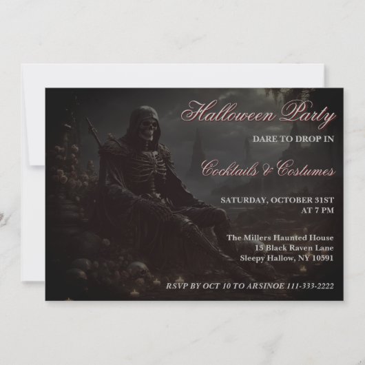 Tod folgt auf Einladung des Halloween-Party (Vorderseite)