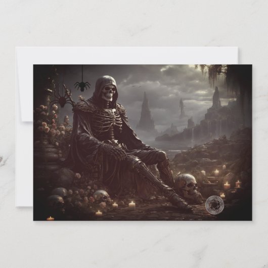 Tod folgt auf Einladung des Halloween-Party (Rückseite)