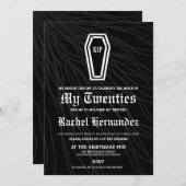 Tod für meinen 20. Geburtstag Einladung (Vorne/Hinten)