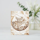 Tod gegen Welt Postkarte (Stehend Vorderseite)