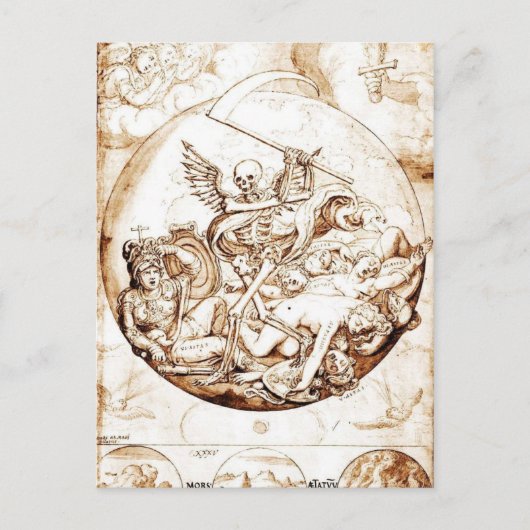 Tod gegen Welt Postkarte (Vorderseite)