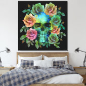 TOD GRÜNE FÄHIGKEIT MIT BLUME LEINWANDDRUCK (Insitu (Schlafzimmer))