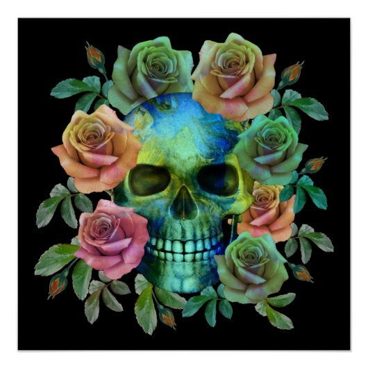 TOD GRÜNE FÄHIGKEIT MIT BLUME POSTER (Vorderseite)