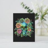 TOD GRÜNE FÄHIGKEIT MIT BLUME POSTKARTE (Stehend Vorderseite)
