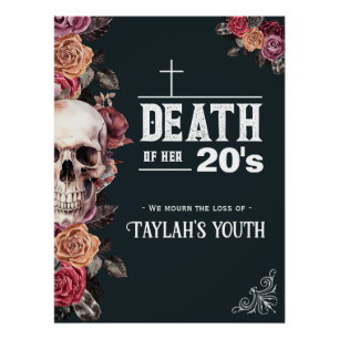 Tod ihrer 20er, RIP Geburtstags-Glossy Poster