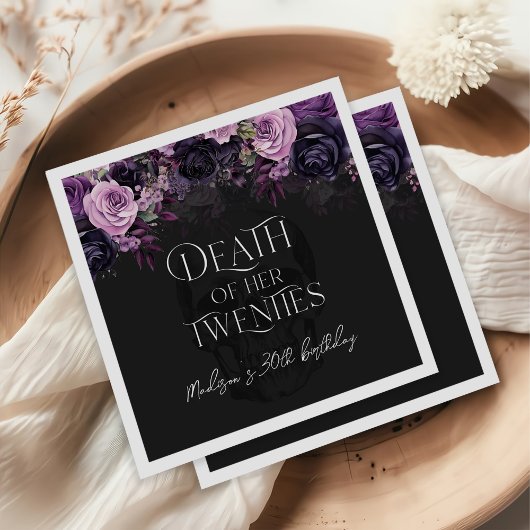 Tod ihres zwanzigsten 30. Party Serviette