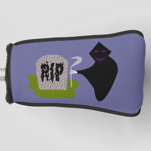 Tod im Friedhof Halloween Golf Putter Cover Headcover (Vorderseite)