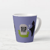 Tod im Friedhof Halloween Milchtasse (Rechte Ecke)