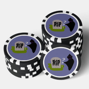 Tod im Friedhof Halloween Pokerchips