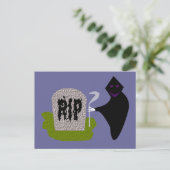 Tod im Friedhof Halloween Postkarte (Stehend Vorderseite)