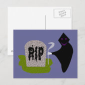 Tod im Friedhof Halloween Postkarte (Vorne/Hinten)
