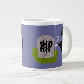Tod im Friedhof Halloween-Tasse Jumbo-Tasse (Vorderseite Rechts)